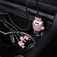 thumbnail image 2 of Bling-cargador USB para coche, adaptador rápido de doble puerto, 5V, 2.1A, rosa, decoración de coche, estilo de coche, accesorios de coche, Interior para mujer, nuevo, 2 of 4