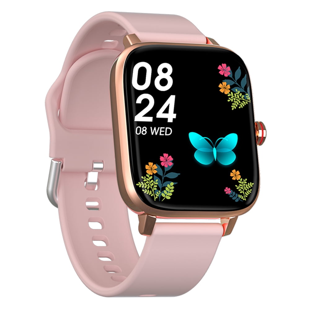 Smartwatch for Women, 1.69 Smart Watch for Android/iPhone, Make/Receive Calls/Message Alerts/IP67 Waterproof Outdoor Fitness Tracker Smartwatch (Gold/Pink)