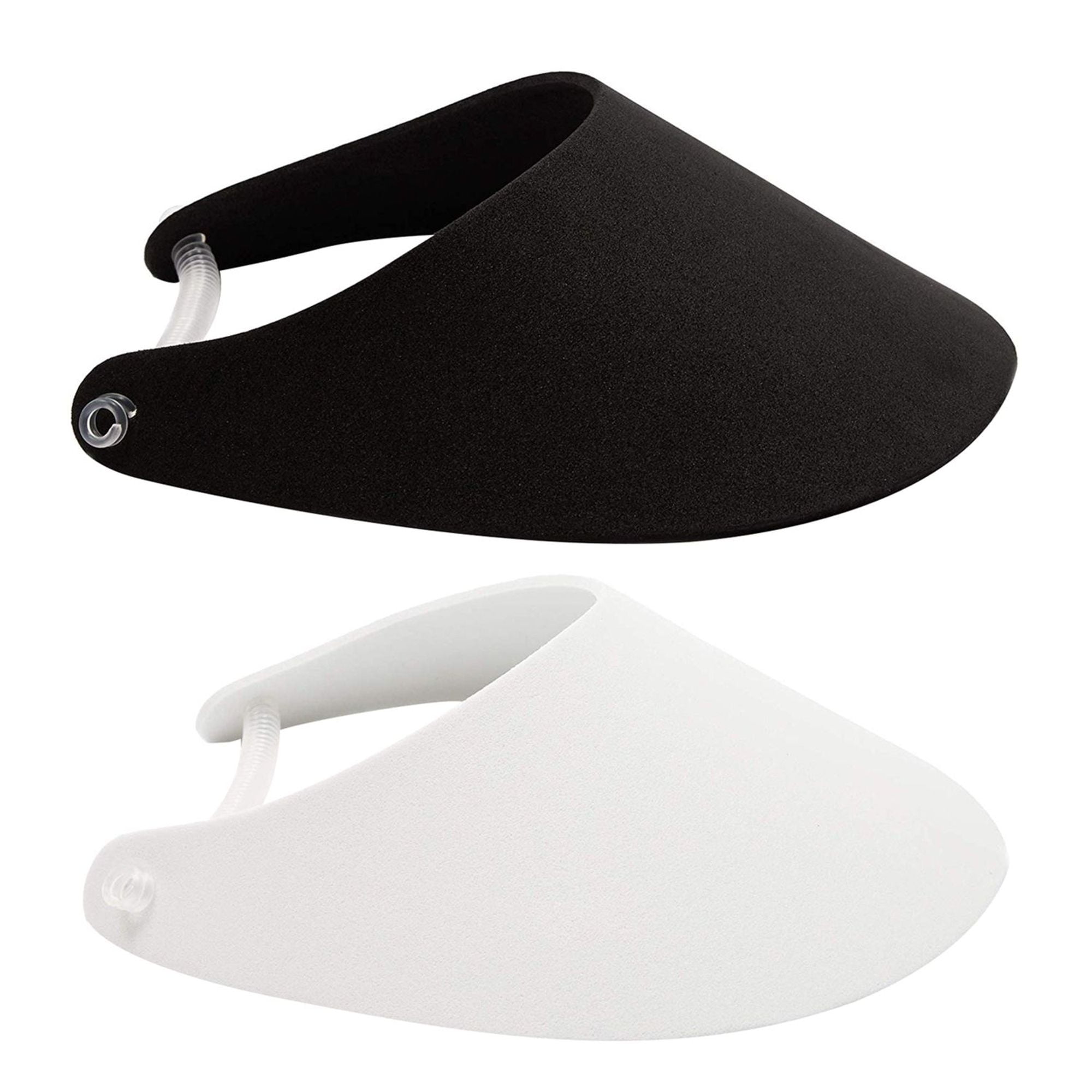 Juvale 16 Pack (8 of Each) Black and White Foam Visors with String