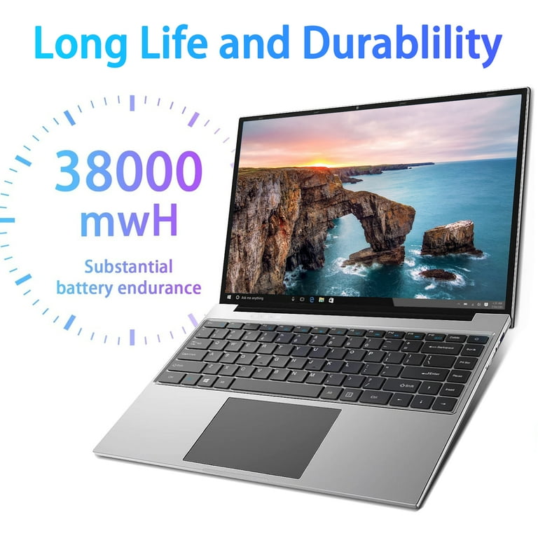 Temlicolo 14.1in Laptop, Windows 11 Pro, 8GB DDR4, 256GB SSD