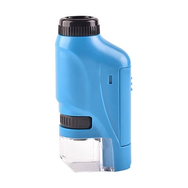 Vogacara Microscopio para niños 60-120X, juguetes educativos de ciencia con zoom, LED portátil, regalo para niños, juguete experimental con Juguetes y Juegos Azul Vogacara FN010420-02