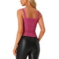 thumbnail image 3 of INSPIRE CHIC Women's Tank Top Sequin Sparkly Glitter Sleeveless Camisole Corset Top M Hot Pink, 3 of 6