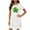 White E, variant on Womens Cotton Sleep Dress Soft Pajamas Short Sleeve Crew Neck Lounge T-shirt Dress Homewear Nightgowns (XL, Green)