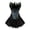 Black, variant on Steampunk Peacock Bustiers Corset with Skirt Women Party Set Blue Black 3XL