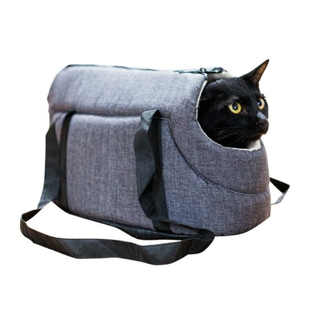 Zimtown Small Medium Handbag Pet Carrier Tote Cat Dog Comfort Travel Hemp Bag Gray /Rose Red