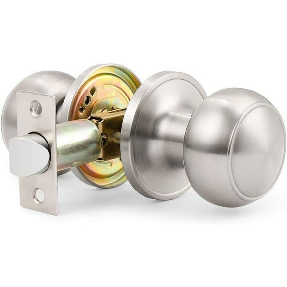 EcoNesxp Only stainless steel door handle brushed nickel interior keyless round door handle no lock door lock 1 only 1 only stainless steel door handle brushed nickel interior keyless round door hand