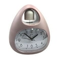 thumbnail image 4 of Desk Clock Egg Shaped with Nightlight Desktop Sculpture Silent Vintage Simple Wake Bells for Home Decoration Office Bed Kids PInk, 4 of 9