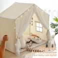 thumbnail image 3 of Carpa de juego Sherilyn Princess Castle con alfombrilla y luces en forma de estrella, 3 of 8