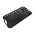 thumbnail image 3 of lingqin Reversible BBQ Griddle Barbecue Plate Cast Iron Cookware Heavy Duty Grilling Pan Pan for Stovetop Campfire Pancakes, 3 of 9