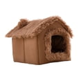 thumbnail image 3 of Casa para perros jinwen tienda de campaña cerrada con cojín Marrón L, 3 of 8