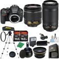 thumbnail image 1 of Cámara Réflex NIKON D5500 DX - Vers. Intl. + Lente AF-P 18-55 Mm + AFP DX 70-300 Mm + KIT Inicio + Trípode + 2 Tarj. SD 16 Gb + Lector + Estuche + Gran Angular + TELE + FLASH, 1 of 1