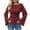 Burgundy, variant on SAWOBUUN Womens Bell Long Sleeve Ribbed Knit Tops Boat Neck Y2k Going Out Tops Slim Fit Trendy Fall Winter Outfits