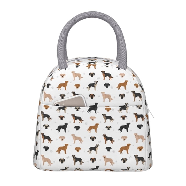 Balery Labrador Retriever Dog Bolsa de Almuerzo para Mujeres, Caja de Almuerzo, Bolsa de Almuerzo Pequeña Impermeable, Tote de Almuerzo Reutilizable con Gran Capacidad