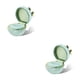 thumbnail image 4 of Qarigey Caja de colección de joyas redonda con Bowknot Corduroy Satin Elegante caja de embalaje Organizador de bodas Anillo verde en forma de anillo verde 2piezas, 4 of 6