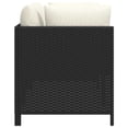 thumbnail image 4 of vidaXL 2-Seater Garden Sofa with Cushions Black Poly Rattan, 4 of 4