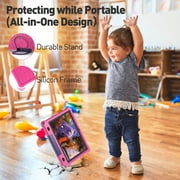 Android 14 Kids Tablet 10.1 inch with Case, 3GB, 64GB, IPS Touch Screen, Quad-Core,1280x800 | Wi-Fi6 | 6000mAh | Google Certified(Pink)