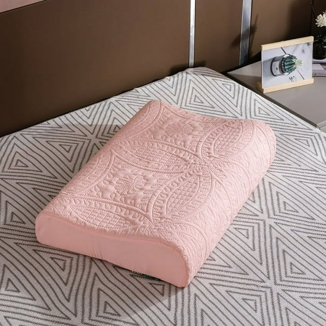 Nvzi fundas de almohada de látex que brindan una experiencia de sueño cómoda. Funda de almohada de 13,78 x 23,62 pulgadas (rosa).