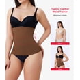 thumbnail image 3 of Entrenador de cintura Nebility para mujer, con curvas, faja, moldeador de cuerpo, control de barriga, talla grande, faja ceñida a la cintura, corsé marrón, 3 of 6