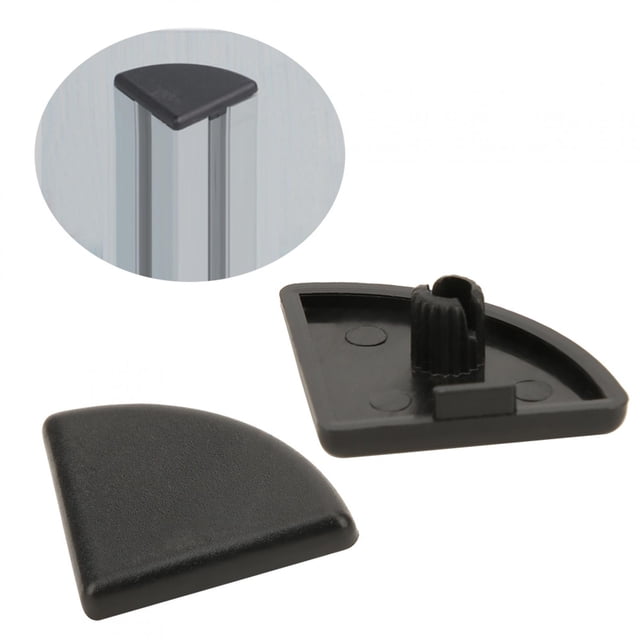 Cubierta de tapa de extremo de plástico, cubierta de tapa de extremo de 20 piezas Perfiles de aluminio Cubierta de extremo R Perfiles de aluminio meticulosamente diseñados