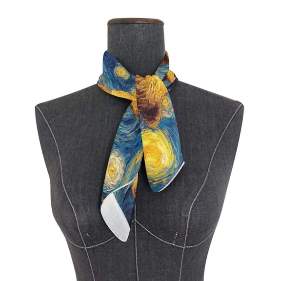 Square Scarf 24x24 Inch Cute Bear under The Stars Silky Satin Sun Protection Neck Scarf for Women Multi-Purpose Head Wrap Bandana for Hair Bag Decoration