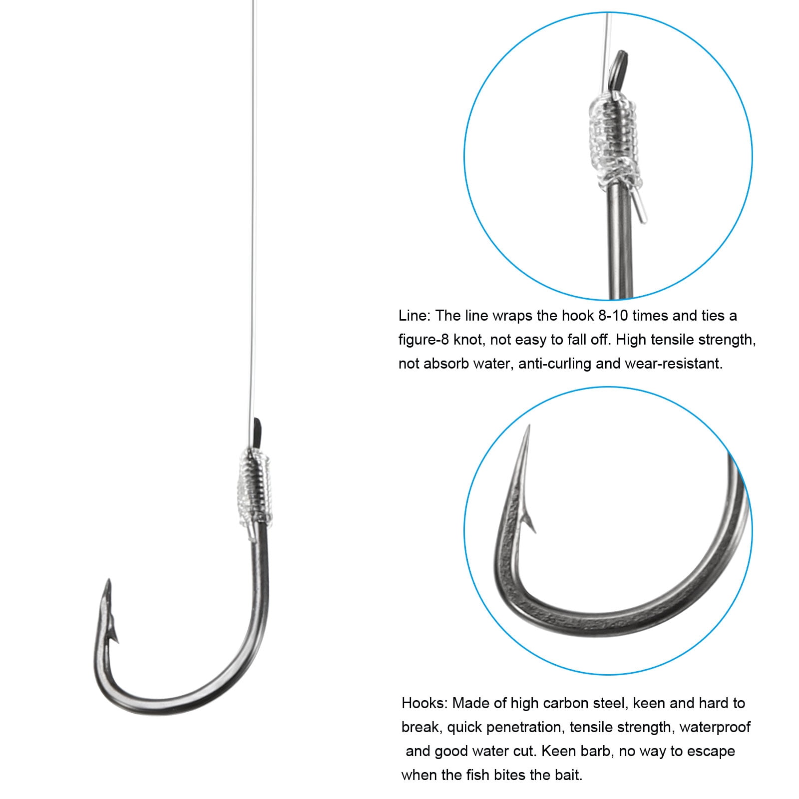 40 assorted fishing hooks tin Tru Turn TTI Catfish Hook-40 Per Box, 1/0, Silver : : Sports & Outdoors VIP 30 Pieces High Carbon