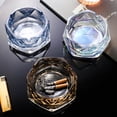 thumbnail image 5 of Saim Cigar Ashtray, Transparent Glass Ashtray, A Large Round Ashtray for Home, Office, and Restaurant, 4.7*2.17 inches, 5 of 7