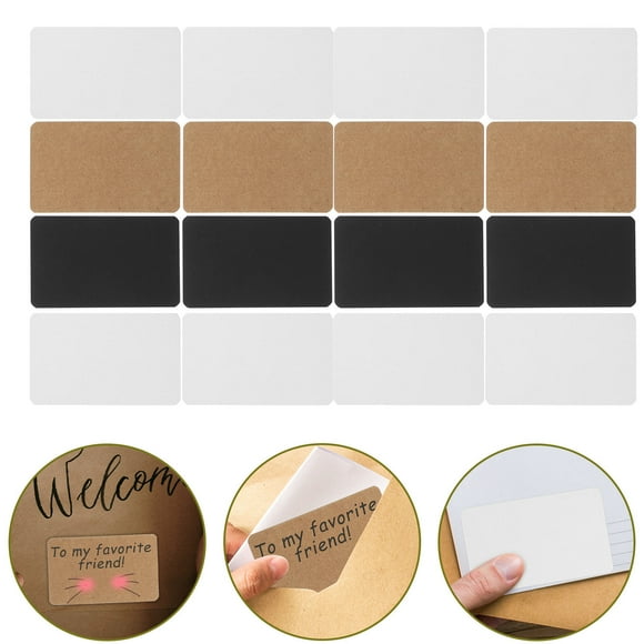 Milisten 300Pcs Blank Postcards for Printing in Black for Attachment