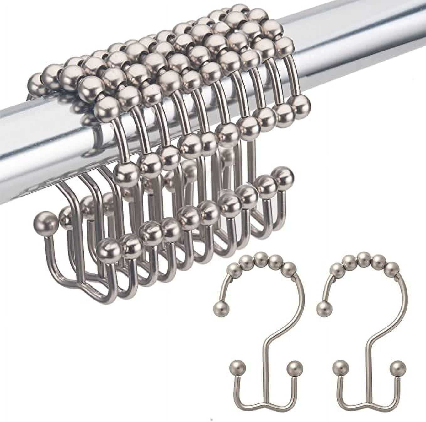 30 Anneaux Rideaux En Métal Inoxydable 32 Mm - Pour Douche, Salon, Robustes Et élégants - Compatibles Avec Tous Types De Rideaux Et Barres