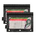 thumbnail image 2 of Owl Sit on Branch with Heart 2 Pack Pencil Pouch for 3 Ring Binder Smooth Zipper Folders with Pockets Clear Window Pencil Case, 2 of 6