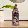 thumbnail image 1 of Estatuilla de Navidad Decoración Resina Natividad Conjunto Sagrada Familia Estatuilla Escena de Navidad Escena de Estatua para Pascua Violeta Macarena Estatua de la escena de la natividad, 1 of 8