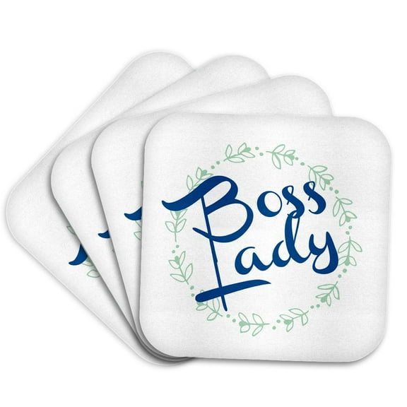 3drose, Image of Boss Lady Quote, Set of 4 Coasters - Soft