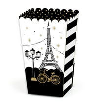 Big Dot of Happiness Stars Over Paris - Parisian Themed Party Favor Popcorn Treat Boxes - Set of 12