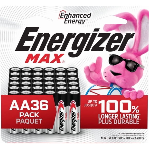 Energizer MAX AA Batteries (36 Pack), Double A Alkaline Batteries