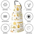 thumbnail image 5 of Kdxio Farm Bee Cute Honey Apron with Pockets Adjustable Kitchen Aprons for Men Women Waterproof Aprons for Cooking,Drawing,Crafting, Baking Household Cleaning, 5 of 8