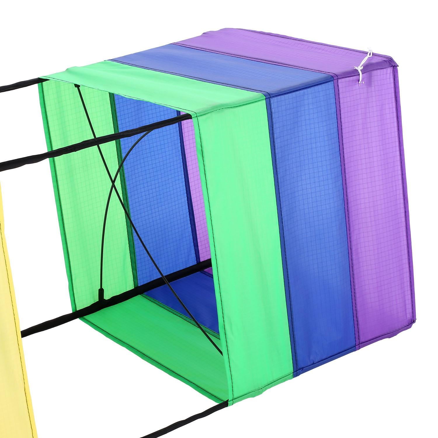 Rainbows Rectangle Box Kite for Kids and Adults Outdoor Games