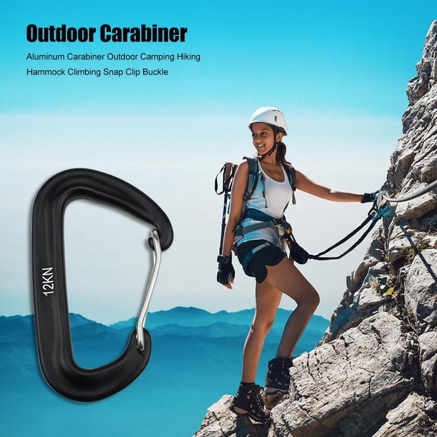 Hamaca multifuncional para acampar al aire libre, senderismo, hebilla de Clip de aluminio, gancho, mochila, mosquetón, accesorios para escalada de montaña