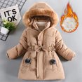 thumbnail image 4 of KYAIGUO Kids Baby Winter Mid-Length Jacket long Coats for Girls,Toddler Fleece Hooded Parka Coats Little Girls Cotton Jacket Winter Thick Warm Snow Jacket Outerwear for 3-10 Y, 4 of 9