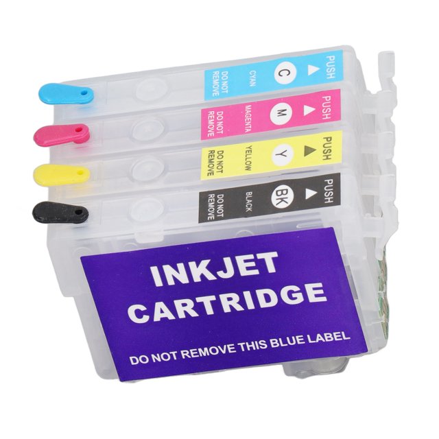 4 Couleur Encre Quatre Pack Couleur Combo de Remplacement avec Puce Permanente Comprend 1 Unité de Jet d'Encreprinterink