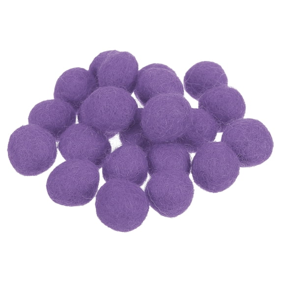 Uxcell Wool Felt Balls Beads Wool Felting Pom 1.5cm 15mm Purple for Home Crafts Handcrafts Project DIY Pack of 20
