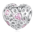 thumbnail image 1 of Dije de Huella de Corazón de Mascota Bañado en Plata, 1 of 9