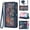 Blue, variant on Asuwish Phone Case for Samsung Galaxy A24 4G/5G Wallet Cover With Tempered Glass Screen Protector Crossbody Wrist Strap Flip Pattern Zipper Credit Card Holder Stand Cell A 24 24A Lte Women Men Blue