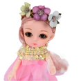 thumbnail image 2 of 2pcs EN71 BJD Doll 6.7in Rotatable Joints Gorgeous Clothes Fashion Dress Up Doll for Aged 3＋, 2 of 4