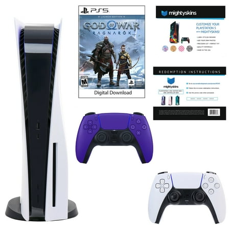 Sony PlayStation 5 Core Console with God of War: Ragnarok with Voucher and DualSense Controller in Galactic Purple