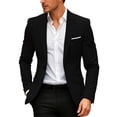 thumbnail image 3 of Mens Blazer Jacket One Button Casual Suit Jackets Slim Fit Stretch Sport Coat for Party Wedding & Business, 3 of 8