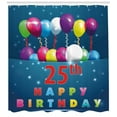 thumbnail image 3 of Ambesonne Colorful Shower Curtain, Swirled Ribbons 25, 69"Wx84"L, Multicolor, 3 of 3