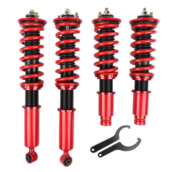 GELUOXI 4PCS Red Coilovers Suspension Lowering Kit for 1996-2001 Honda CR-V CRV RD1-RD3 FWD & AWD