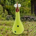 thumbnail image 4 of Estatua Estatua de pollito de ojo grande de color de resina adorno de jardín de arte de pollo de cuello largo (verde), 4 of 6