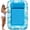 Teal Palm Trees - 80" x 56”, variant on Aqua Inflatable Tanning Pool Lounger, Premium Pool Float with Cupholders and Removeable Pillow for Relaxation and Fun
