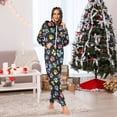 thumbnail image 2 of Adult Christmas Onesie Cute Dog Paws Adult Zipper One-Piece Pajamas Unisex Pajamas with Pockets, 2 of 6
