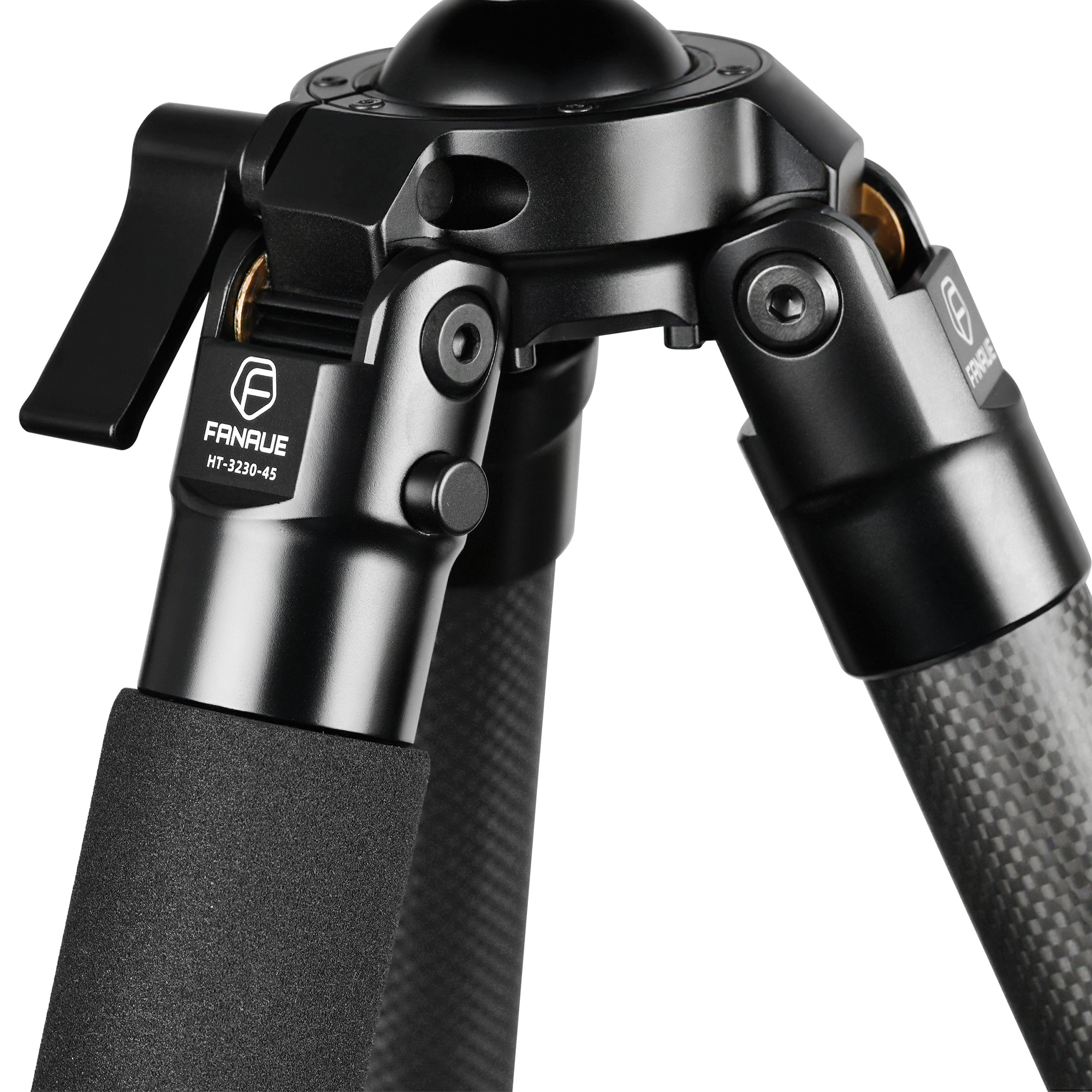 FANAUE Carbon Fiber Tripod, 3 Section Lightweight Tripod with 360° Ball Head & Quick Release Plate, Max Load 20kg/44lbs for Photography, Hunting, Shooting, Travel, Outdoors